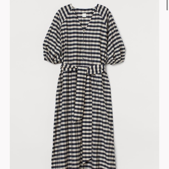 H&M checkered maxi dress size xsmall - Picture 1 of 12